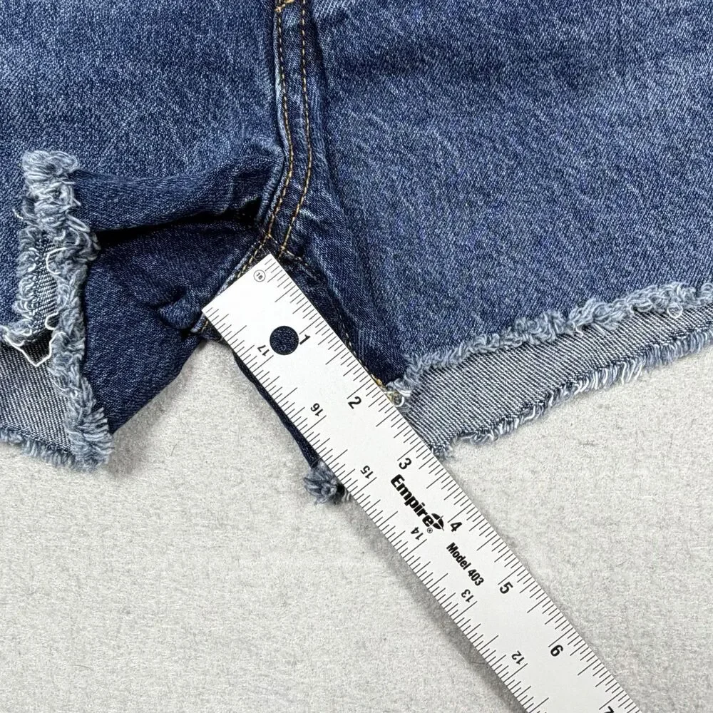 Levis Ribcage Jean Shorts Women’s Size 24 Light Wash Denim Cut Offs Pockets